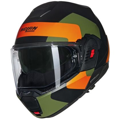 Casque modulable Nolan N120-1 - OMOCROMO - Noir / Orange Ref : NL1638 
