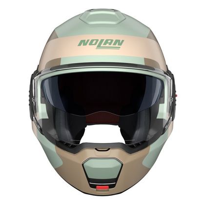 Nolan N120-1 OMOCROMO Systeemhelm - Groen / Grijs