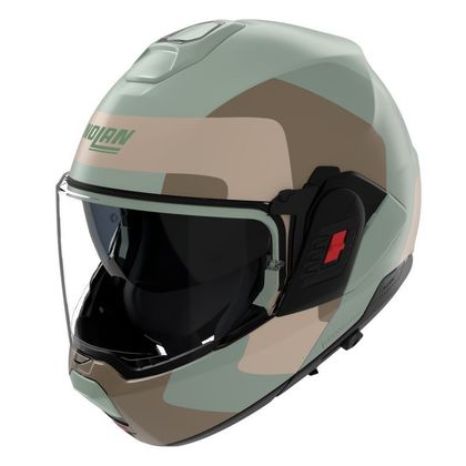 Nolan N120-1 OMOCROMO Systeemhelm - Groen / Grijs
