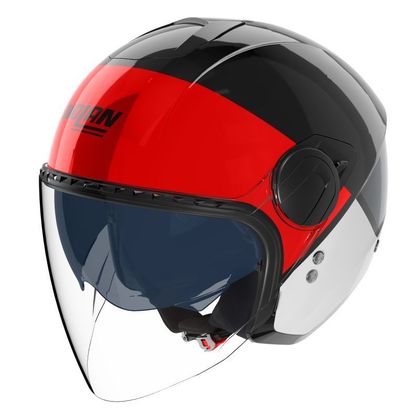 Nolan N20-2 BLOCCO VISOR Jet helmet - Black / Red