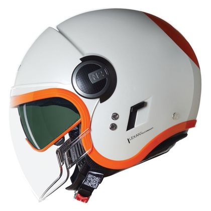 Casque jet Nolan N21 VISOR - OCIO - Blanc / Orange