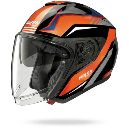 Casque jet Nolan N40-6 PIEGA - Gris / Orange Ref : NL1821 