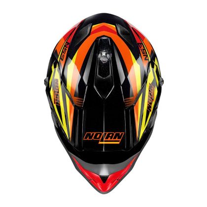 Casco de motocross Nolan N53 - FENDER - METAL BLACK RED ORANGE 2022