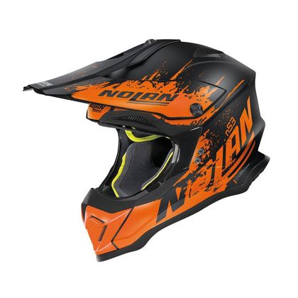Casco de motocross Nolan N53 - SAVANNAH - FLAT BLACK ORANGE 2022