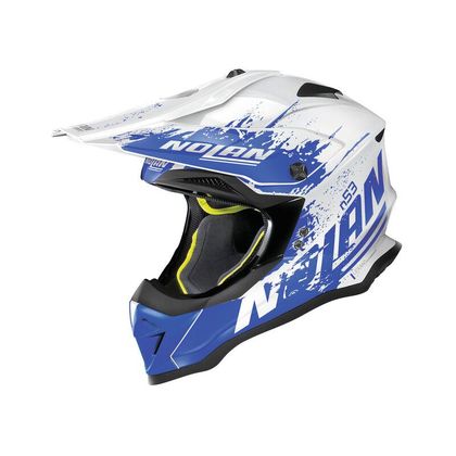 Casque cross Nolan N53 - SAVANNAH - METAL WHITE BLUE 2020