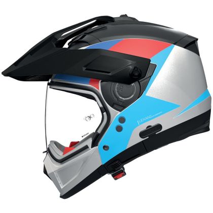 Casque modulable Nolan N70-2 X TURBINE - Blanc / Noir Ref : NL1757 