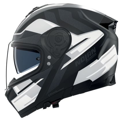 Nolan N80-8 TRITTICO Integralhelm - Schwarz / Weiß Ref : NL1762 