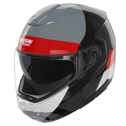 Casque modulable Nolan N90-3 BLOCCO - Noir / Rouge