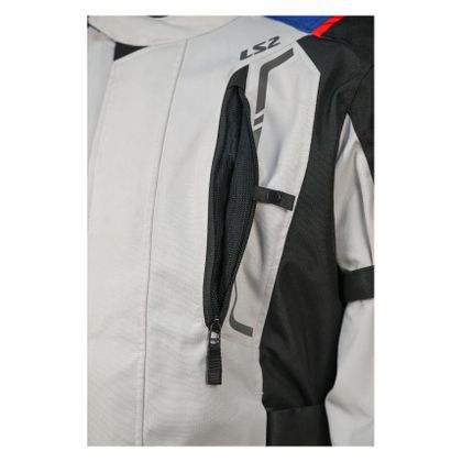 Veste Moto LS2 NARVIK - Gris / Bleu