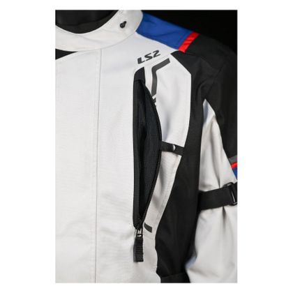 Veste Moto LS2 NARVIK - Gris / Bleu