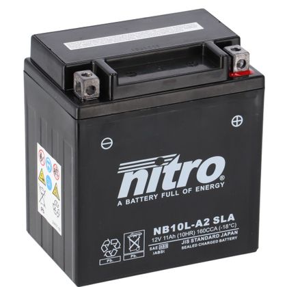 Batería Nitro YB10L-A2 SLA CERRADA TIPO ÁCIDO SIN MANTENIMIENTO/LISTA PARA USAR