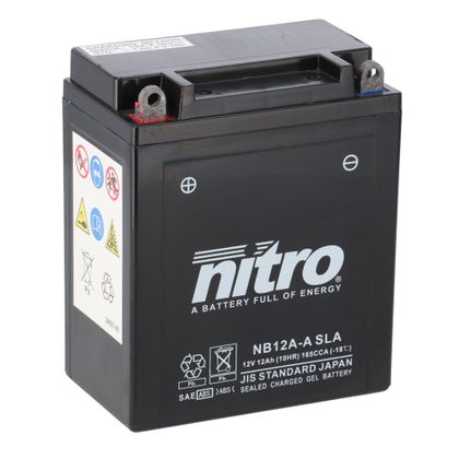 Batería Nitro YB12A-A SLA CERRADA TIPO ÁCIDO SIN MANTENIMIENTO/LISTA PARA USAR