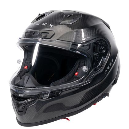 Nexx X.R3R CARBON VOLCANO Helm - Zwart / Rood