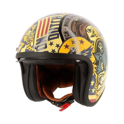 Helstons VON DUTCH BIG CAT Jet helmet - Black / Grey Ref : HS1341 