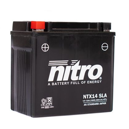 Batteria Nitro NTX14 SLA/YTX14-SLA TIPO ACIDO CHIUSA SENZA MANUTENZIONE/PRONTO ALL'USO