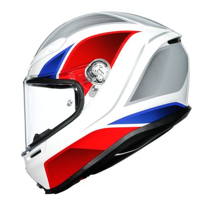 Casque intégral AGV K-6 - HYPHEN WHITE RED BLUE