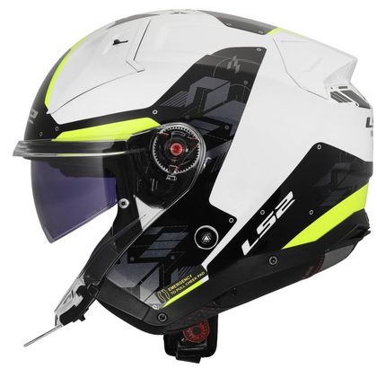 Casque jet LS2 OF603 INFINITY II NIGHTLINE - Jaune / Noir