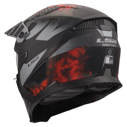 Casque jet LS2 OF606 DRIFTER - GAS - Gris / Rouge