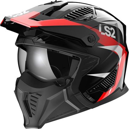Casque LS2 OF606 DRIFTER - TRIALITY - Noir / Rouge