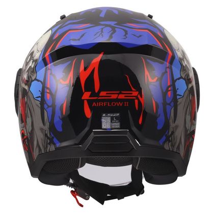 LS2 OF616 - AIRFLOW II - ZOMBIE II Jet-Helm - Schwarz / Rot