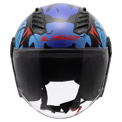 LS2 OF616 - AIRFLOW II - ZOMBIE II Jet-Helm - Schwarz / Rot