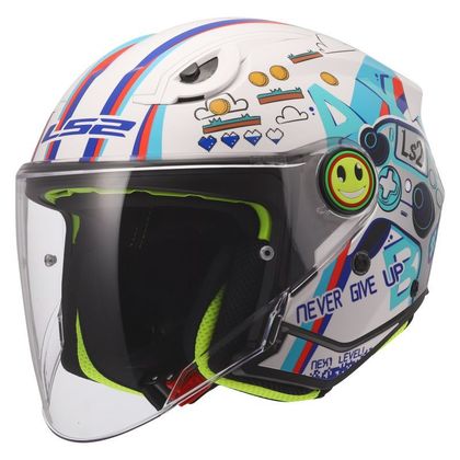 LS2 OF622 FUNNY II - NEXT LEVEL Jet-Helm - Weiß Ref : LS1289 