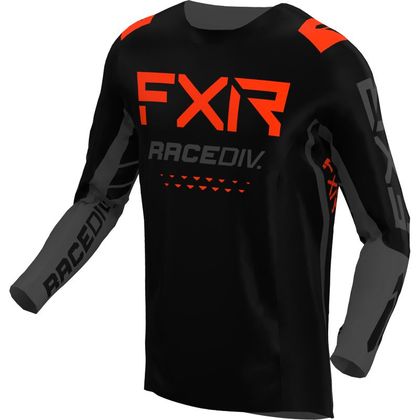 Camiseta de motocross FXR PODIUM OFF-ROAD BLACK/CHAR/NUKE RED 2022 - Negro / Gris Ref : FXR0181 