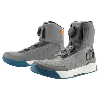Baskets Moto Icon OVERLORD VENTED - Gris Ref : IC0825 