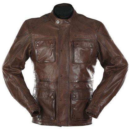 Veste Moto Overlap MAVERICK - Marron