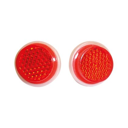 Stickers reflectantes Oxford Reflectores autoadhesivos circulares (diámetro 25&nbsp;mm) universal - Rojo