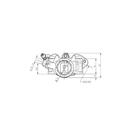 Etriers de frein Accossato radial monobloc gauche Moto 3 CNC 60mm piston titane Universel