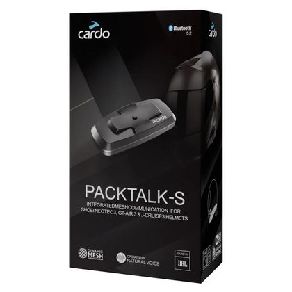 Intercom Cardo PACKTALK-S - Compatible SHOEI GT-Air 3, NEOTEC 3 et J-Cruise 3 Ref : CR0112 / UCSE010003 
