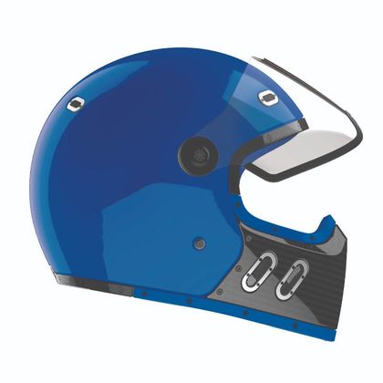 Casque intégral Qwart PHOENIX 14 VLE - Bleu / Carbone