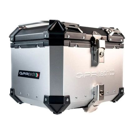 Top case GPR Tech ALPI-TECH Alu - 35 litres + Platine Universel - Gris Ref : GTE0054 
