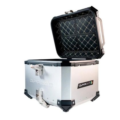 Top case GPR Tech ALPI-TECH Alu - 35 litres + Platine Universel - Gris