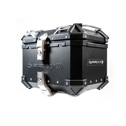 Top case GPR Tech ALPI-TECH Alu - 26 litres + Platine Universel - Noir Ref : GTE0055 