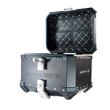 Top case GPR Tech ALPI-TECH Alu - 26 litres + Platine Universel - Noir