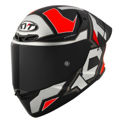 Casque KYT TT-REVO ELECTRON - Gris / Rouge Ref : KYT0170 