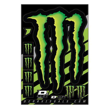 Adesivi Moto D'cor Lamina  Monster Claw - Nero / Verde