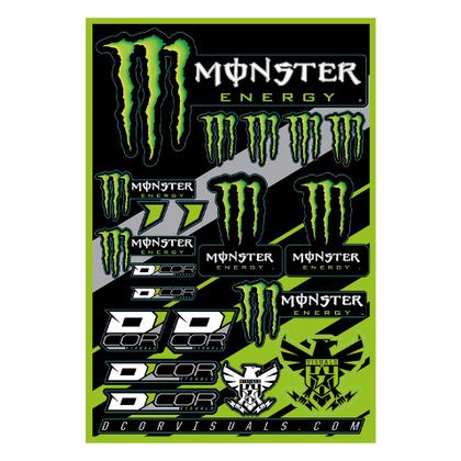 Stickers D'cor Planche Monster Energy - Noir / Vert