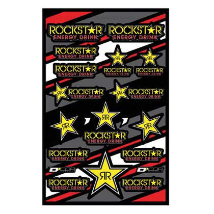 Stickers D'cor Planche Rockstar Energy - Noir / Jaune