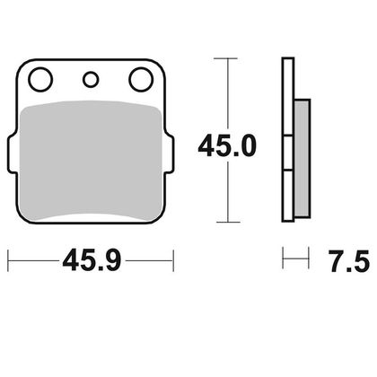 Pastillas de freno SBS 592CS Sinter Metal Sinterizado delantero / trasero (según el modelo) Ref : 592CS / 592110 