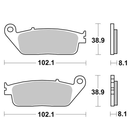 Pastillas de freno SBS Delantera de metal sinterizado EVO Ref : SBS627SP / 627120 