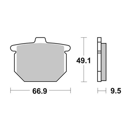 Pastillas de freno SBS 517HF Organique avant/arrière (selon modèle) Ref : 517HF / 517000 