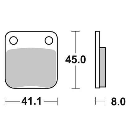Pastillas de freno SBS 536HF orgánica delantera (especial RS según modelo) Ref : 536HF / 536000 