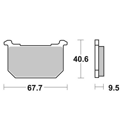 Pastillas de freno SBS 540HF Organique avant/arrière (selon modèle) Ref : 540HF / 540000 