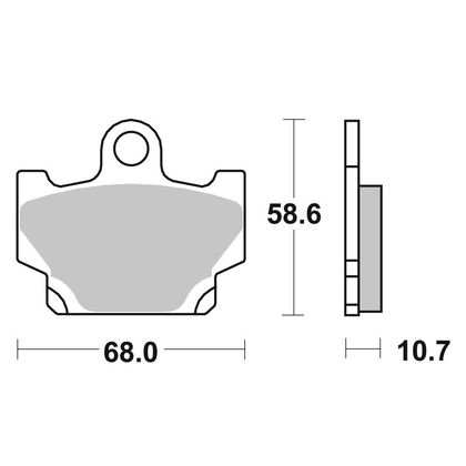 Plaquettes de freins SBS 550HF Organique avant/arrière (selon modèle) Ref : 550HF / 550000 