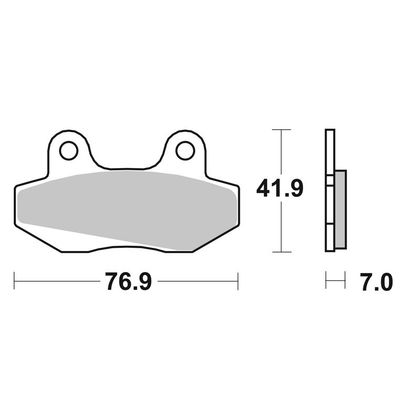 Pastillas de freno SBS 551HF orgánica delantera/delantera izquierda/trasera (según modelo) Ref : 551HF / 551000 