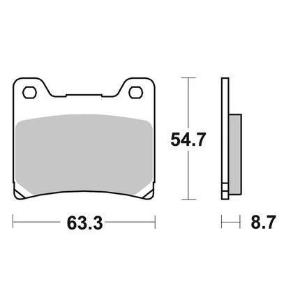 Plaquettes de freins SBS 555HF Organique avant/arrière (selon modèle) Ref : 555HF / 555000 