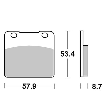 Pastillas de freno SBS 577HF Organique avant/arrière (selon modèle) Ref : 577HF / 577000 